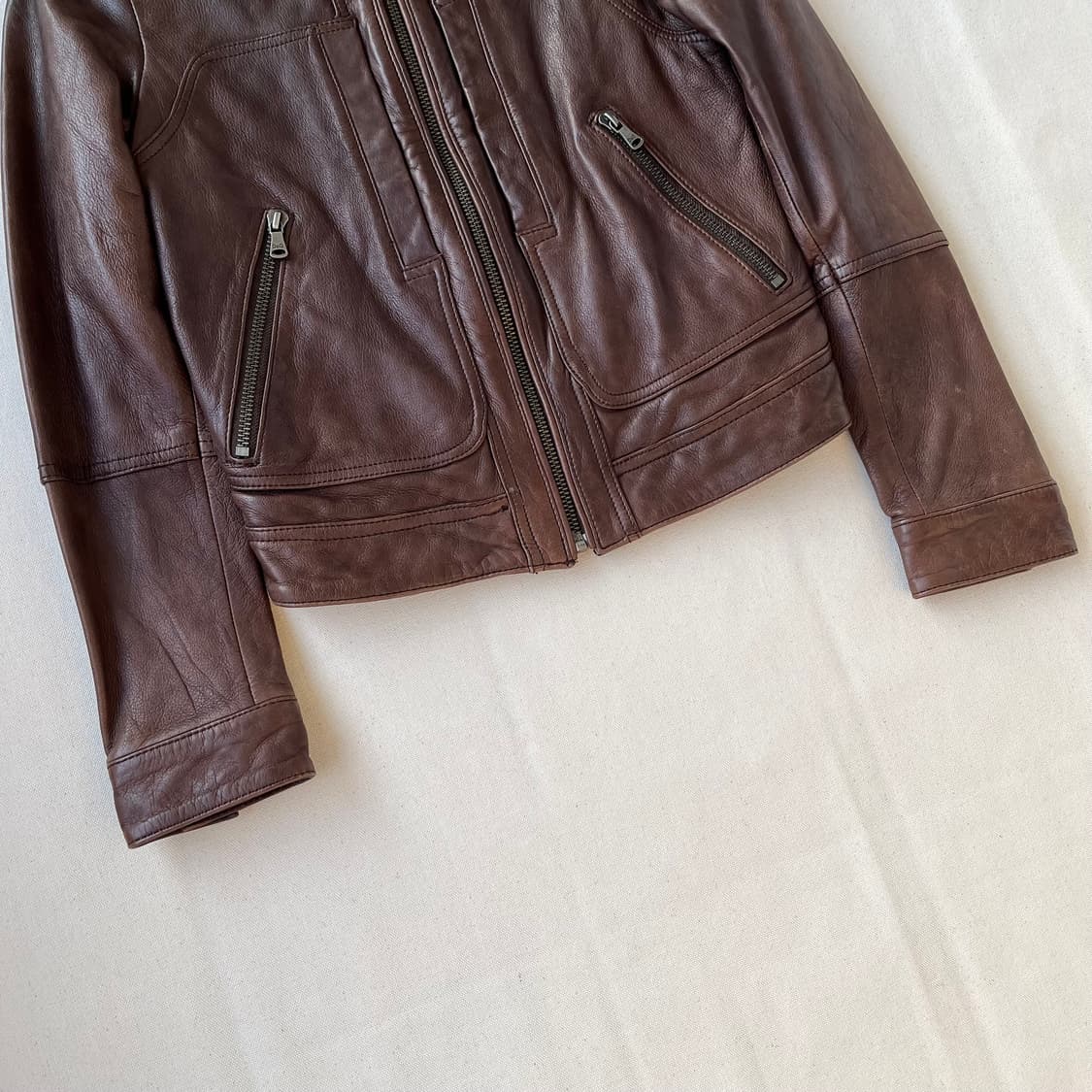 돌체앤가바나 브라운 레더 자켓 상품이미지5