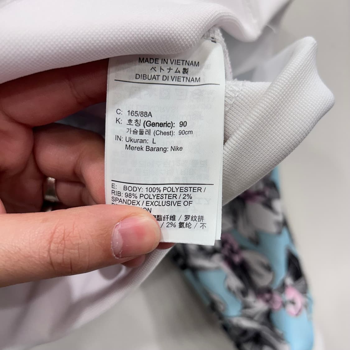 나이키 플로럴 패턴 하이넥 크롭 저지 상품이미지4