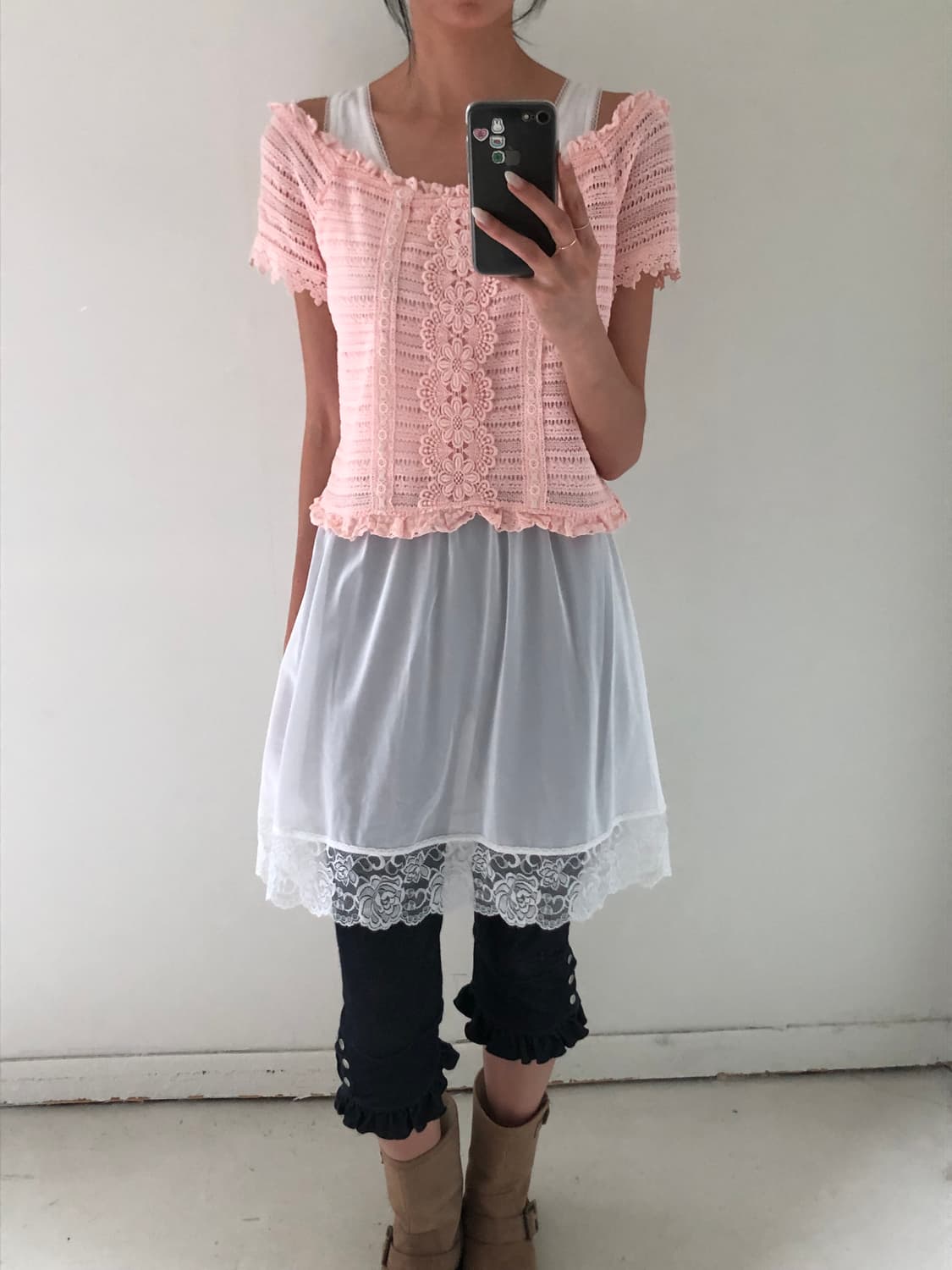 일본빈티지 리즈리사 프릴 레이스 반팔 상품이미지6