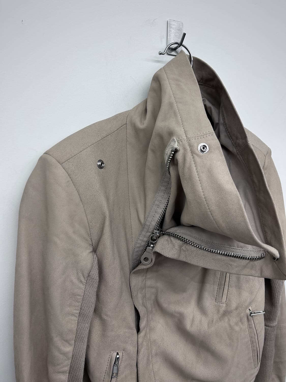 Mercurylux 고트스킨 투웨이 하이넥 자켓 상품이미지3