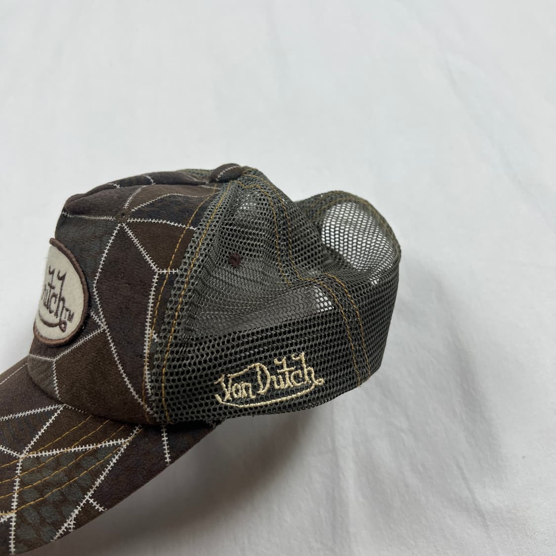 본더치 von dutch 로고 패치워크 메쉬 트러커 캡 모자 상품이미지4