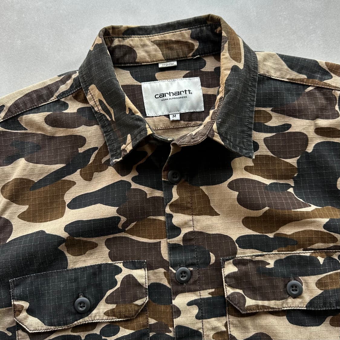 [M]칼하트 WIP 카모플라주 립스탑 워크 셔츠 상품이미지8