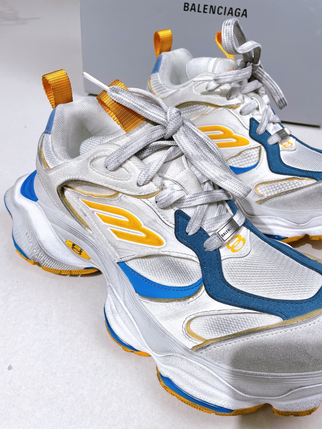 (정품/새상품) 발렌시아가 카고 스니커즈 오렌지 블루 상품이미지4