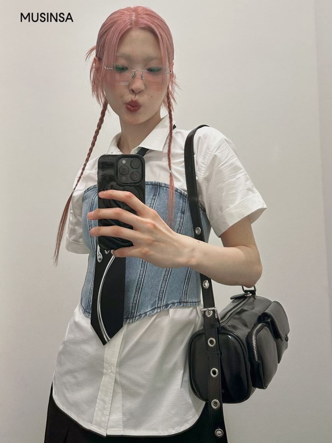 세미콜론 아이웨어 줄리엔 실버 무테 블루라이트 안경 상품이미지5