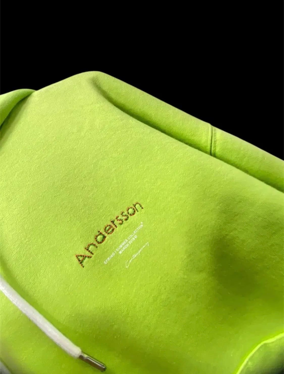 앤더슨벨 시그니처 라임 후디 맨투맨 M 상품이미지2