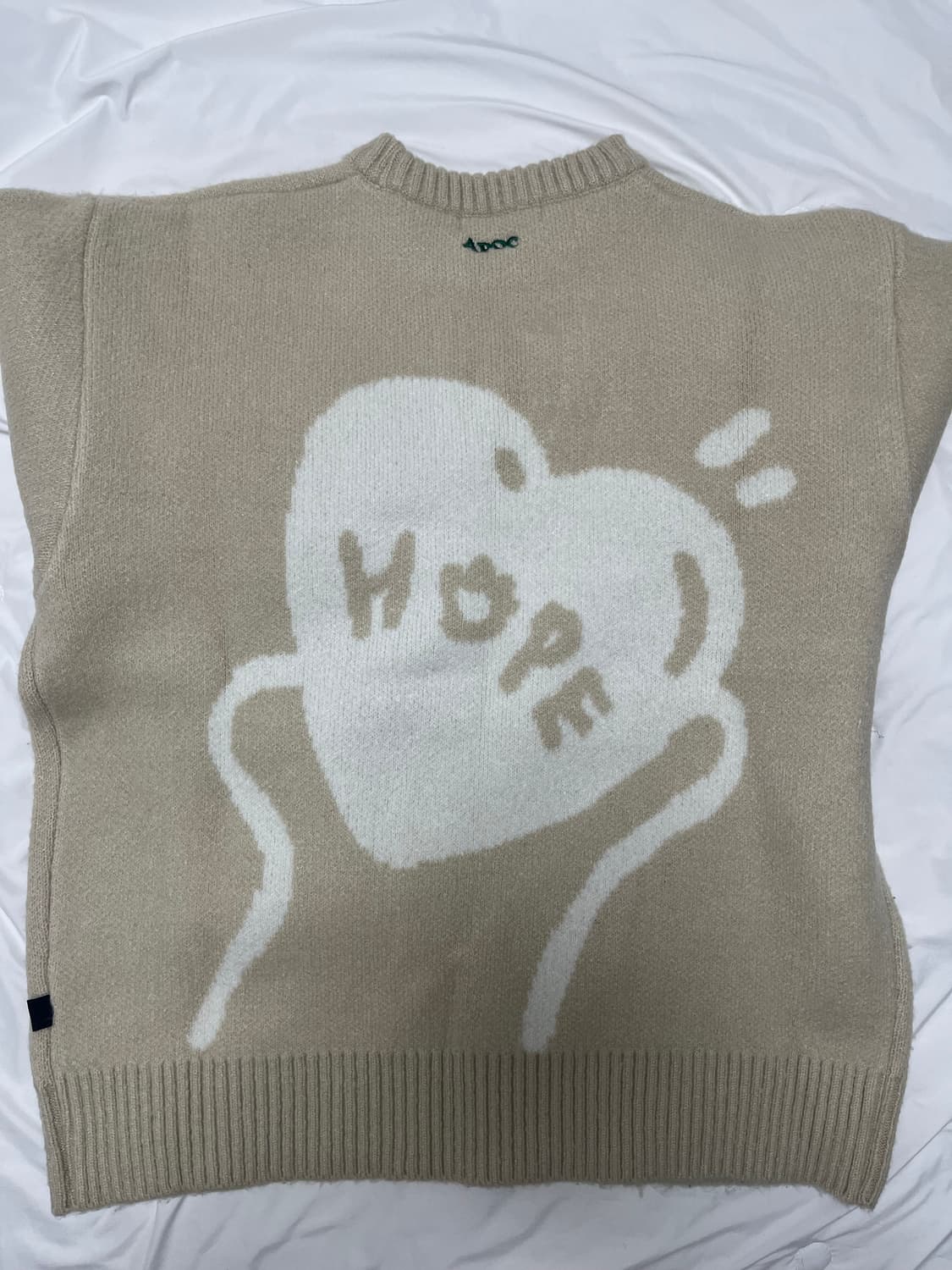 [어피스오브케이크] 곰돌이 니트 M 베이지 상품이미지3