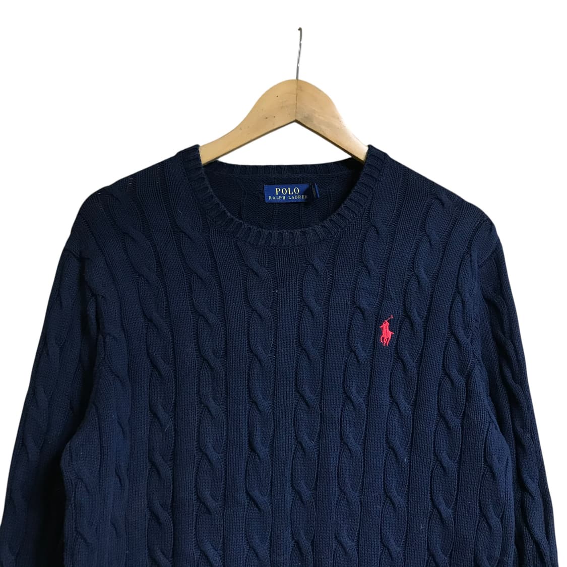 폴로 꽈배기 네이비 니트 상품이미지1