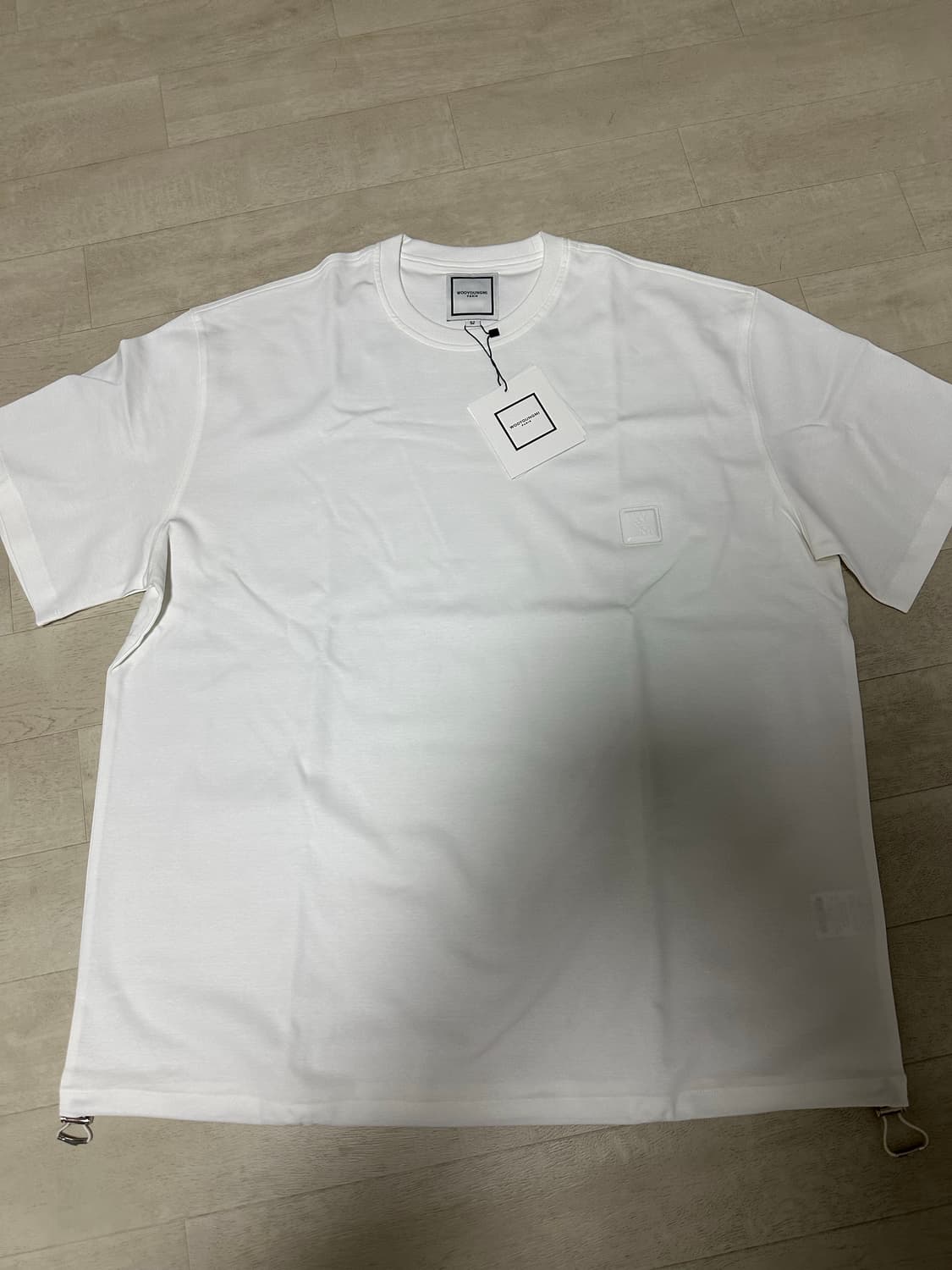 우영미 스트링 티셔츠 화이트 - 25FW 상품이미지1