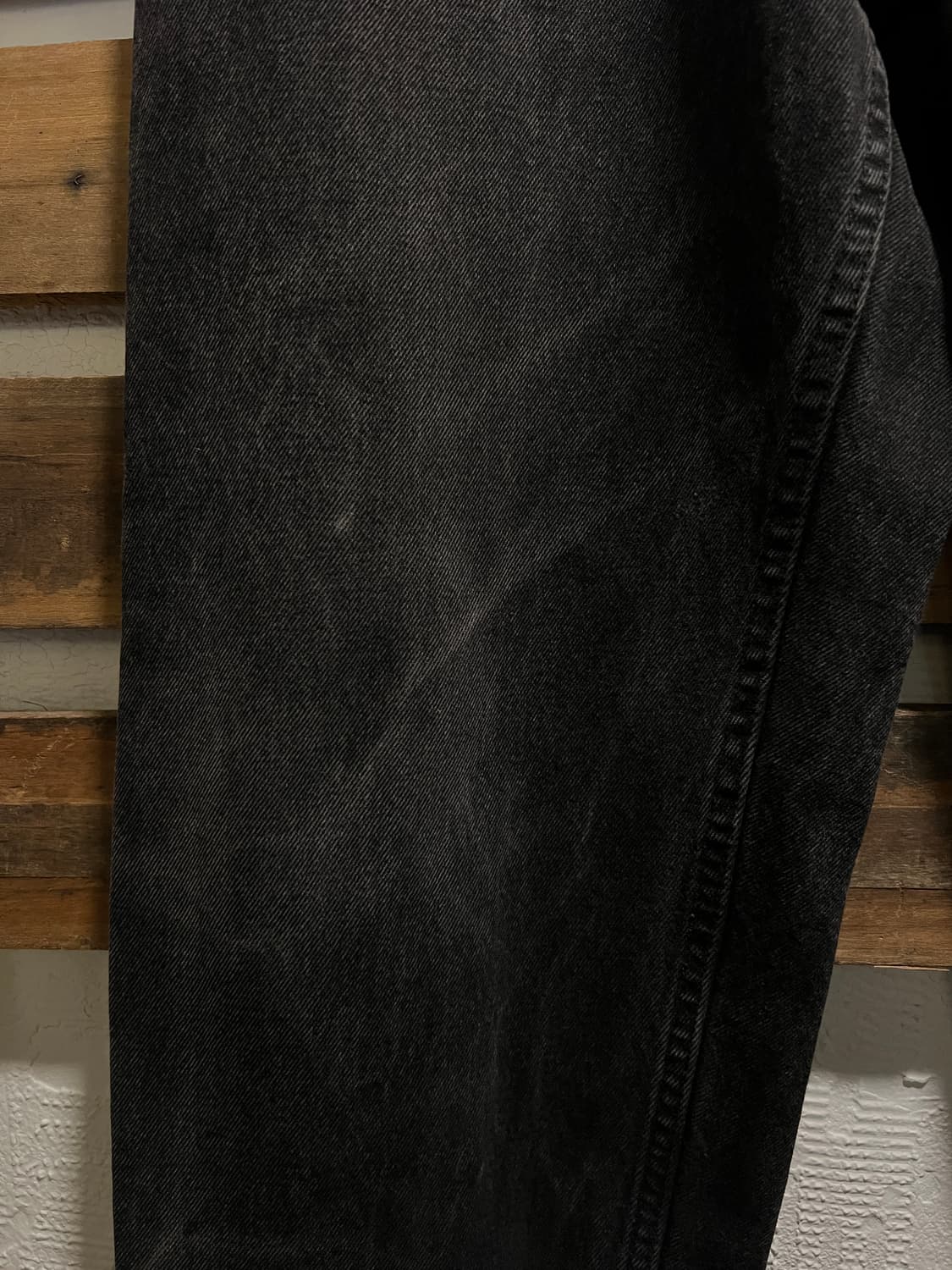 [38]90's 리바이스 오랜지탭 미국제 550 빈티지워싱 흑청 데님팬츠 상품이미지4