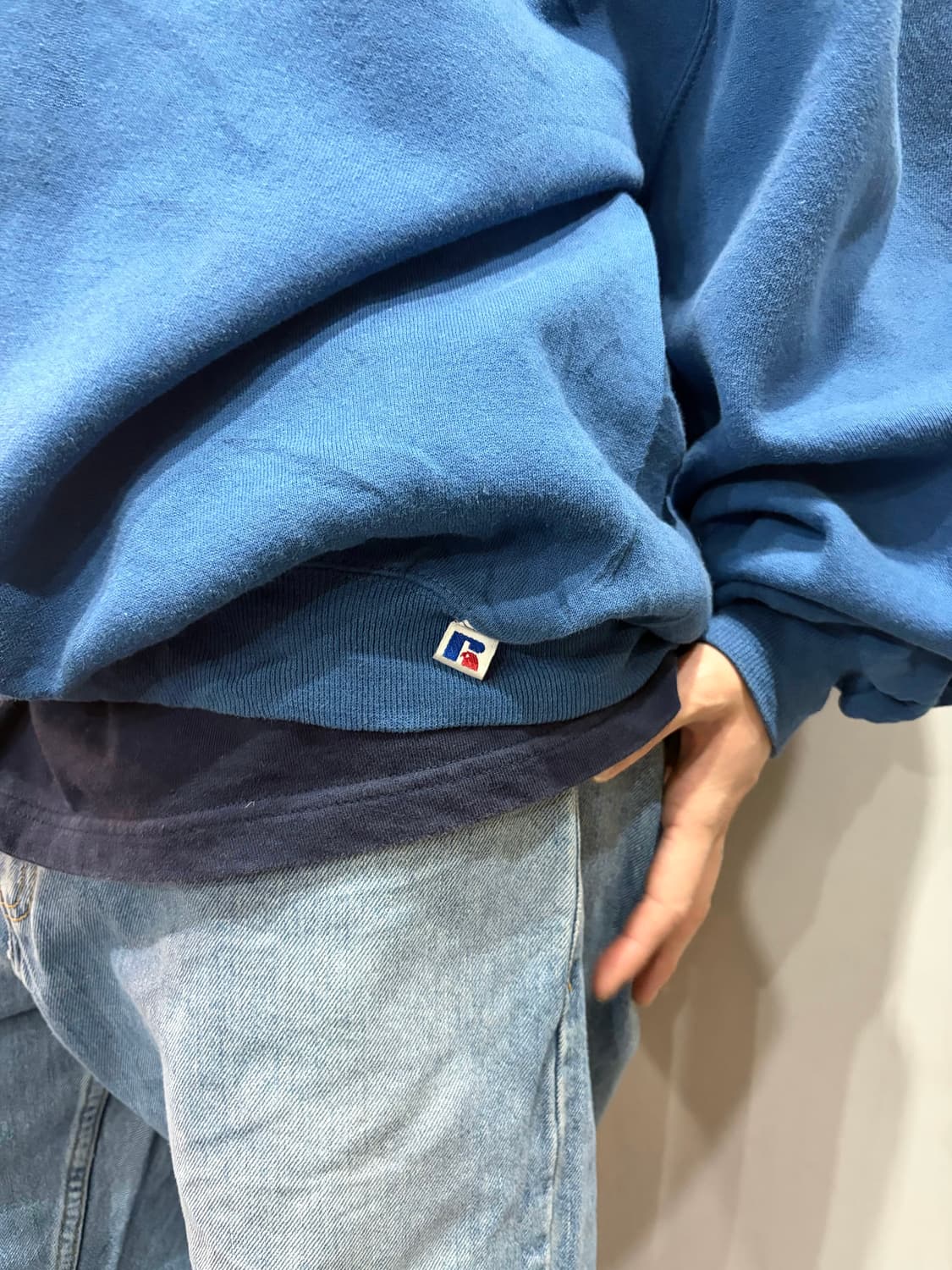 90s RUSSELL blue sweat-shirt 상품이미지1