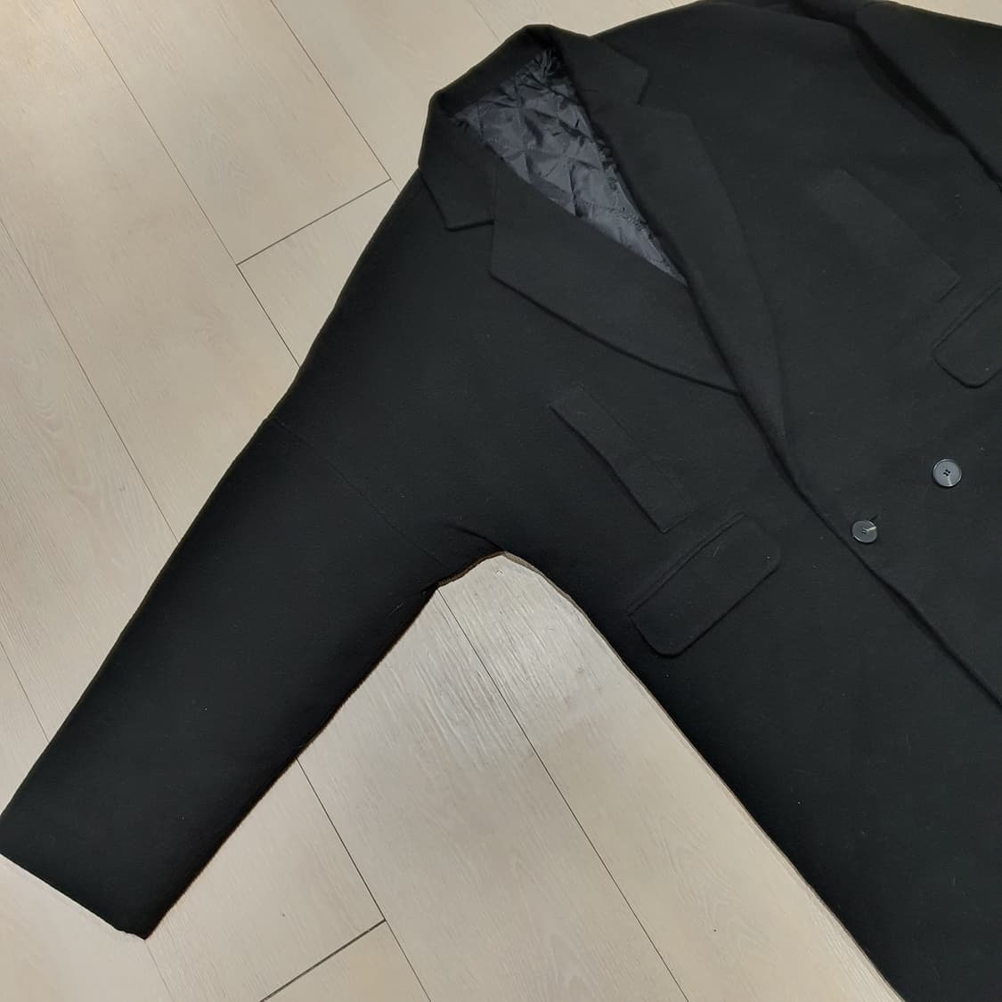 I am 오버핏 울 더블 코트 롱코트 겨울용 상품이미지4