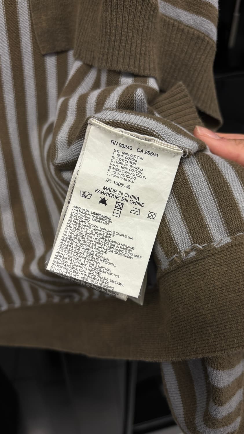 DIESEL asymmetric stripe draped cardigan 상품이미지9