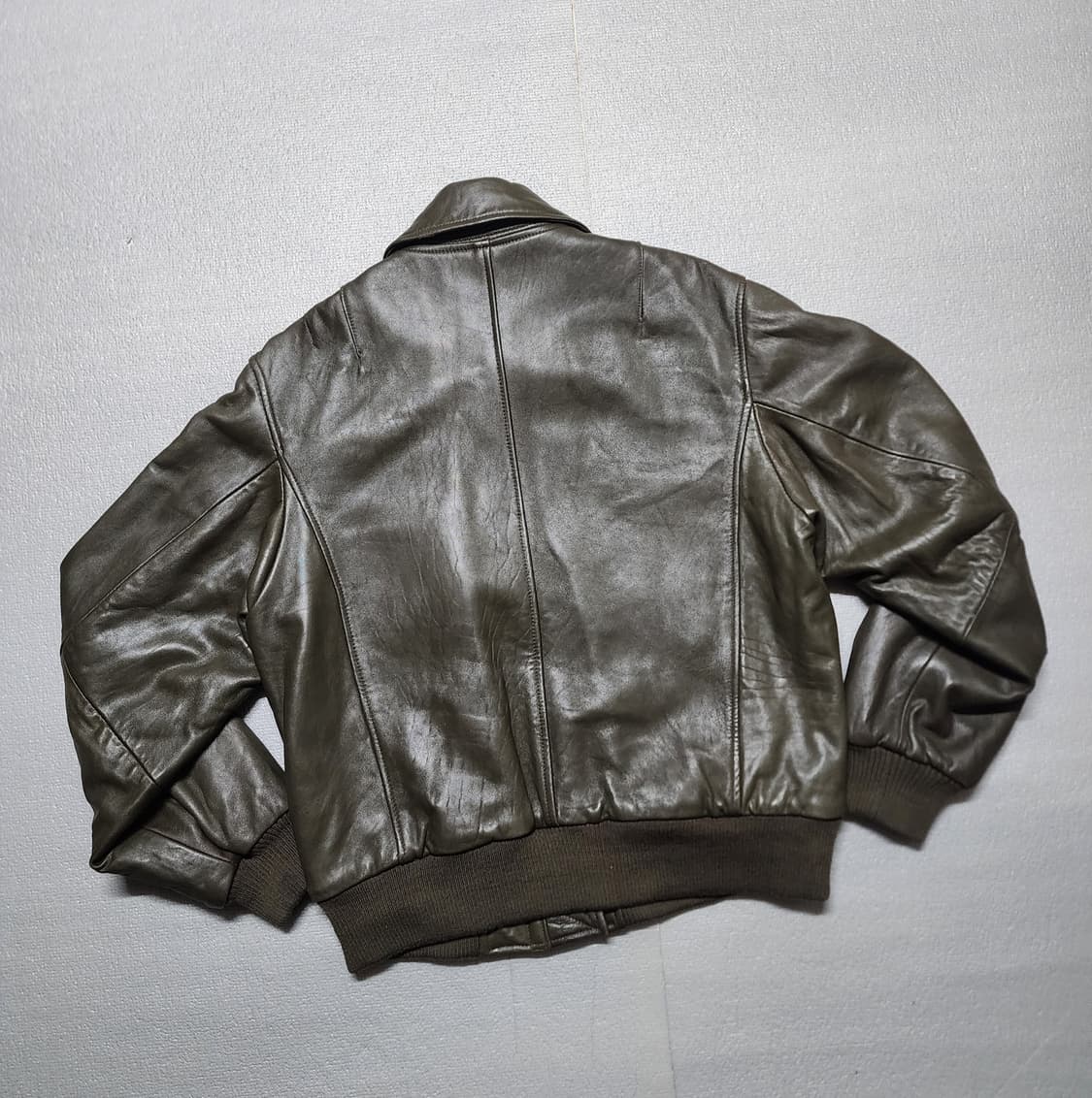 90's 빈티지 까슈 양가죽 항공 점퍼 자켓 공용 상품이미지4