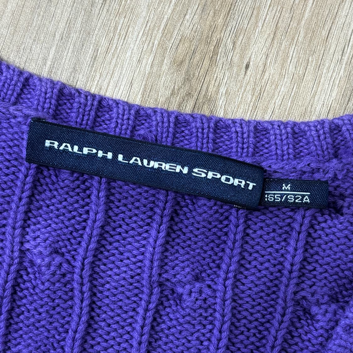 폴로 여성 브이넥 꽈배기 니트 상품이미지3