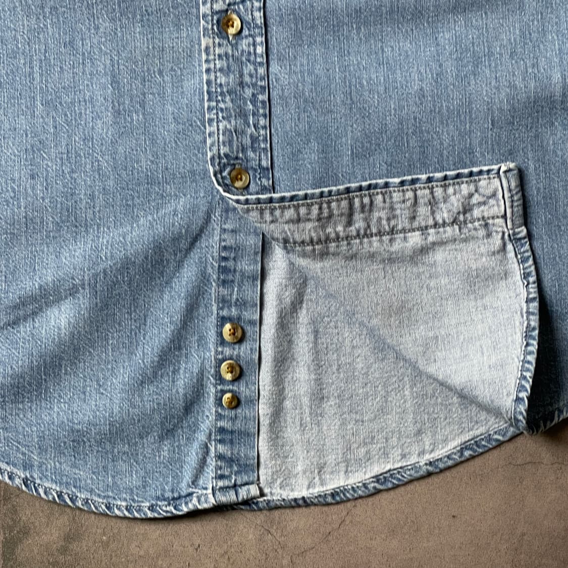 EDDIE BAUER 에디바우어 빈티지 코튼 데님 셔츠 A00458 상품이미지4