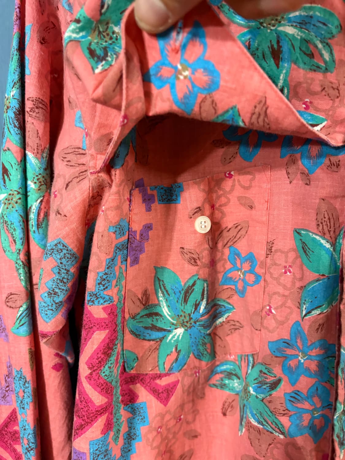90‘s Wrangler Aztec pattern Shirt. 상품이미지4