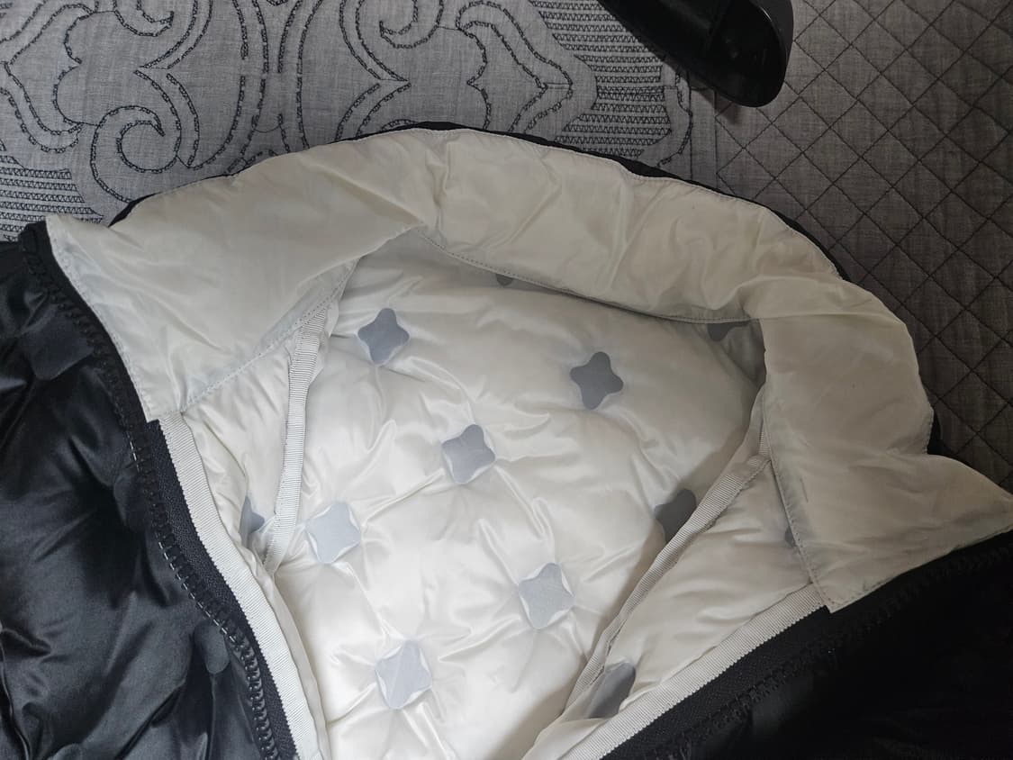 [L] DNAR 하이프 패딩 점퍼 리버시블 블랙 화이트 디앤에스알 디앤써 상품이미지5