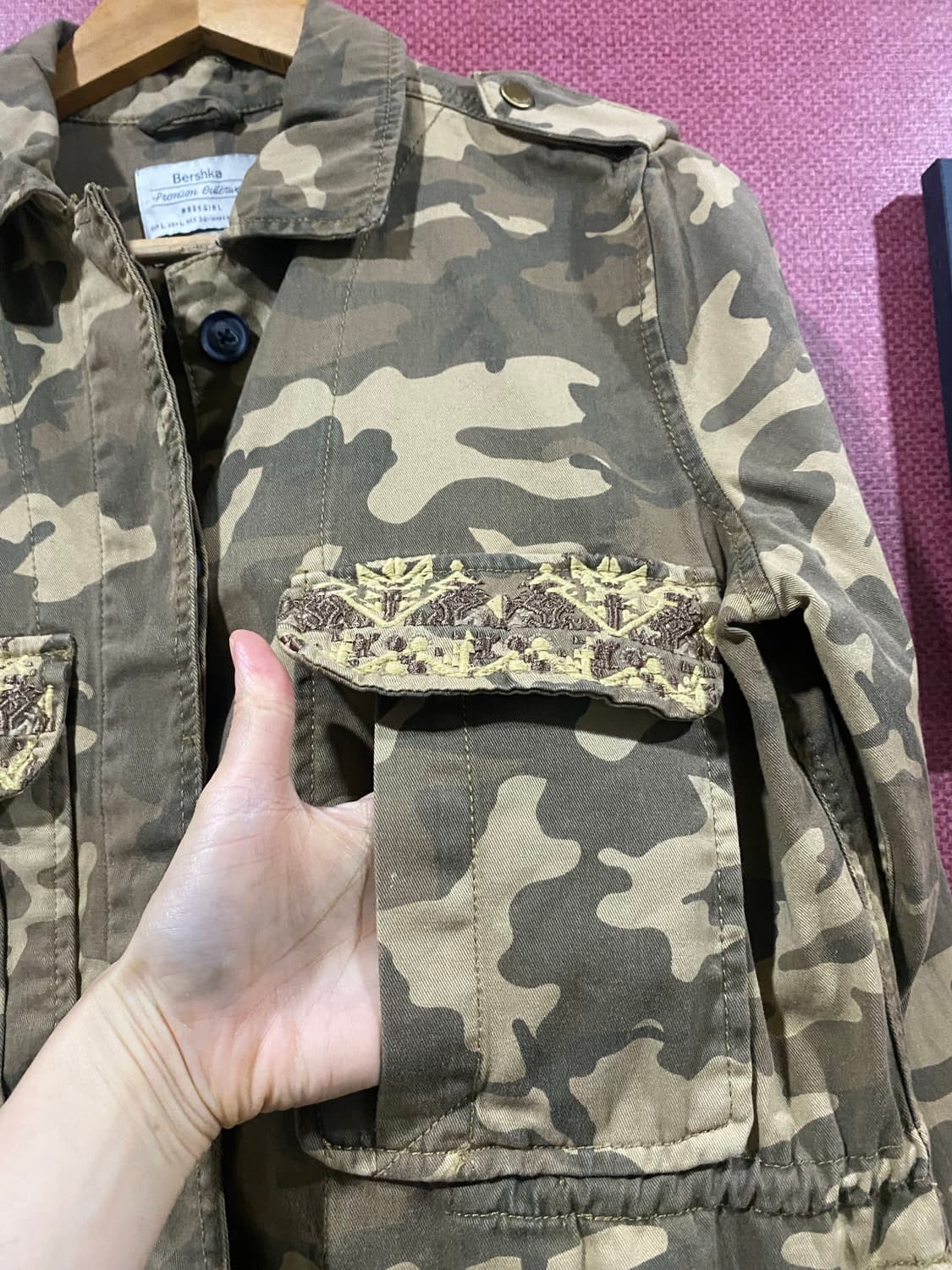 Bershka 버쉬카 카모 자켓 L 상품이미지6