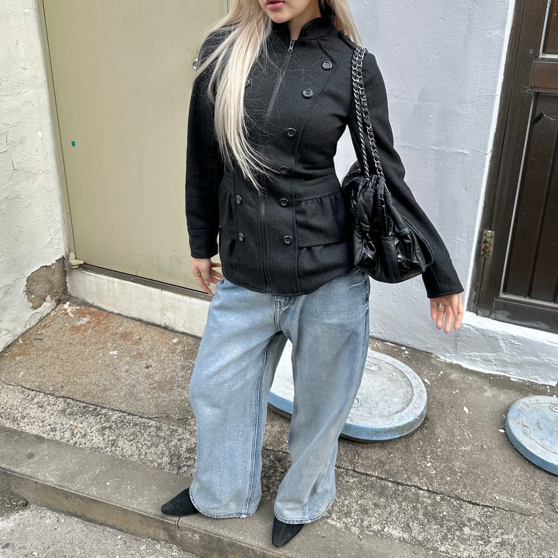 00s 빈티지 러플 나폴레옹 단주 자켓 상품이미지4