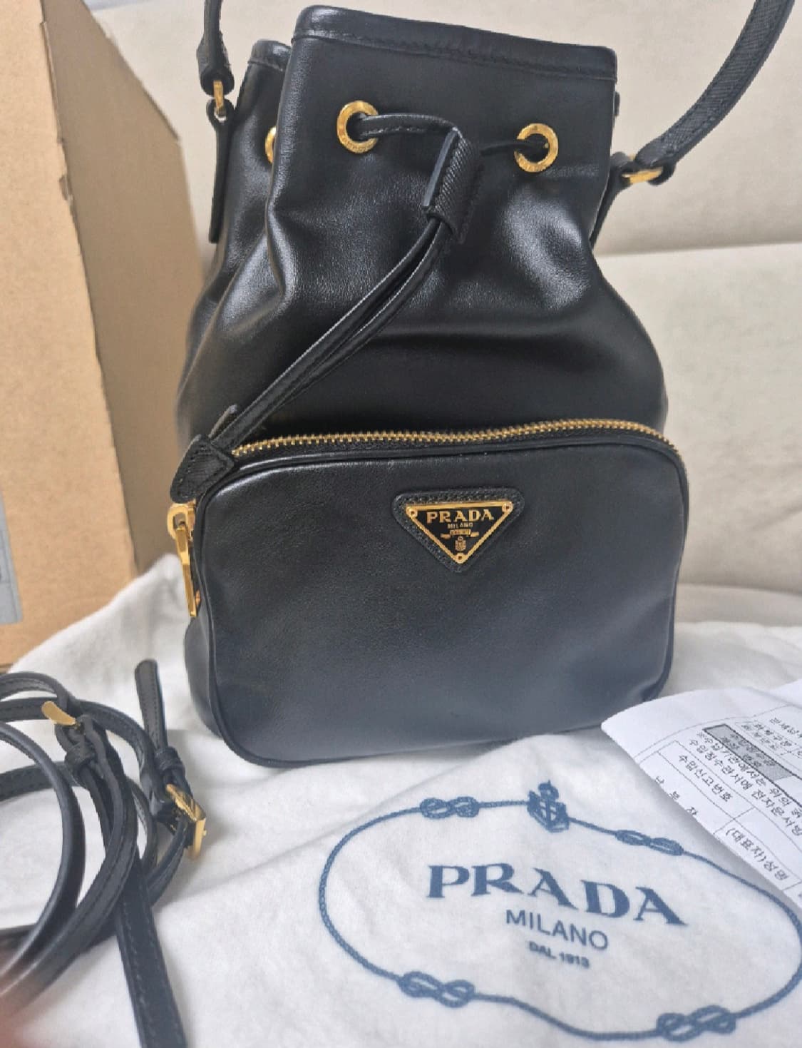 정품 프라다 버킷백 가방 깨끗 가죽 상품이미지2