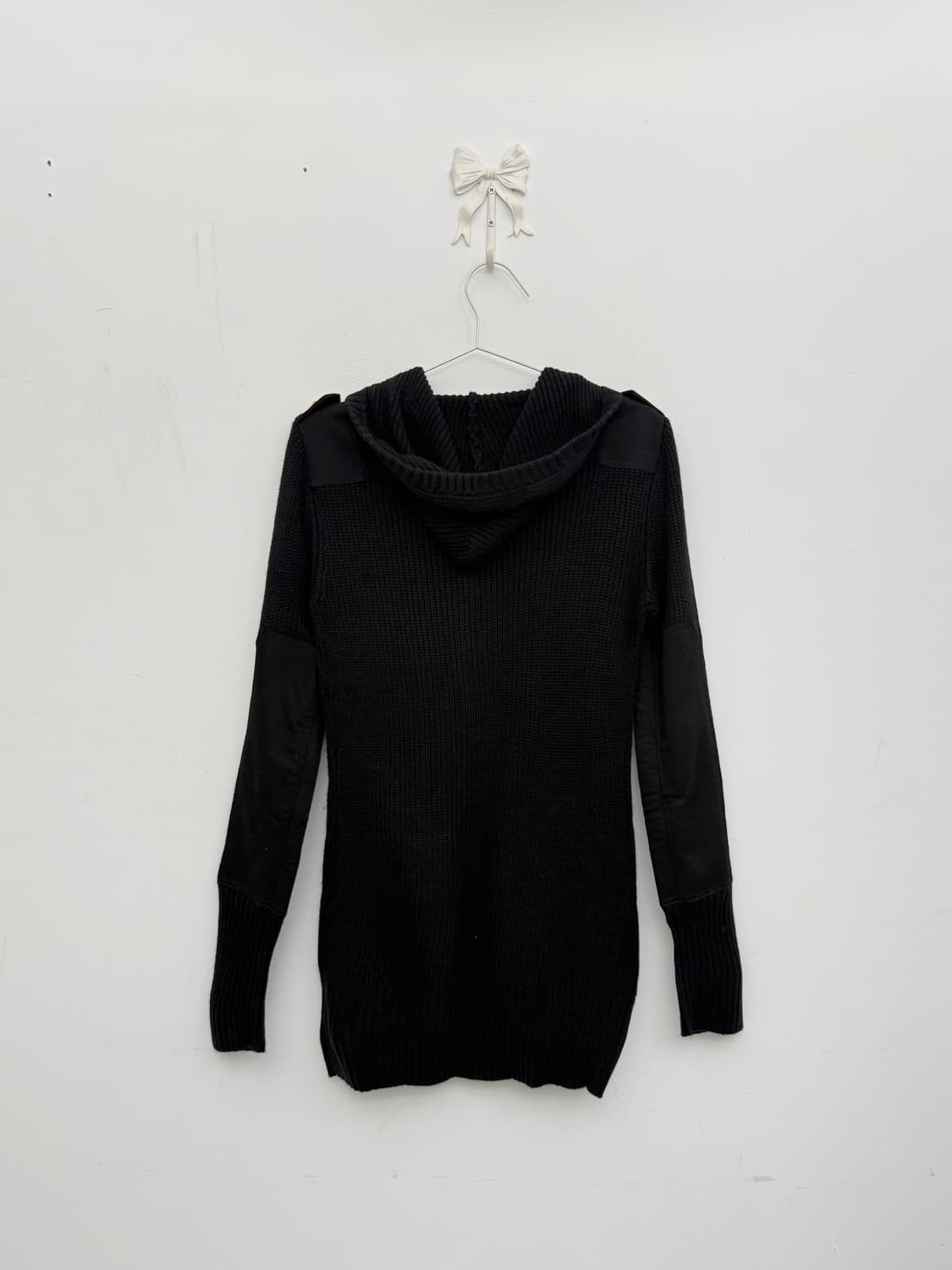 VENCE 니트 후드 미니 원피스 상품이미지7