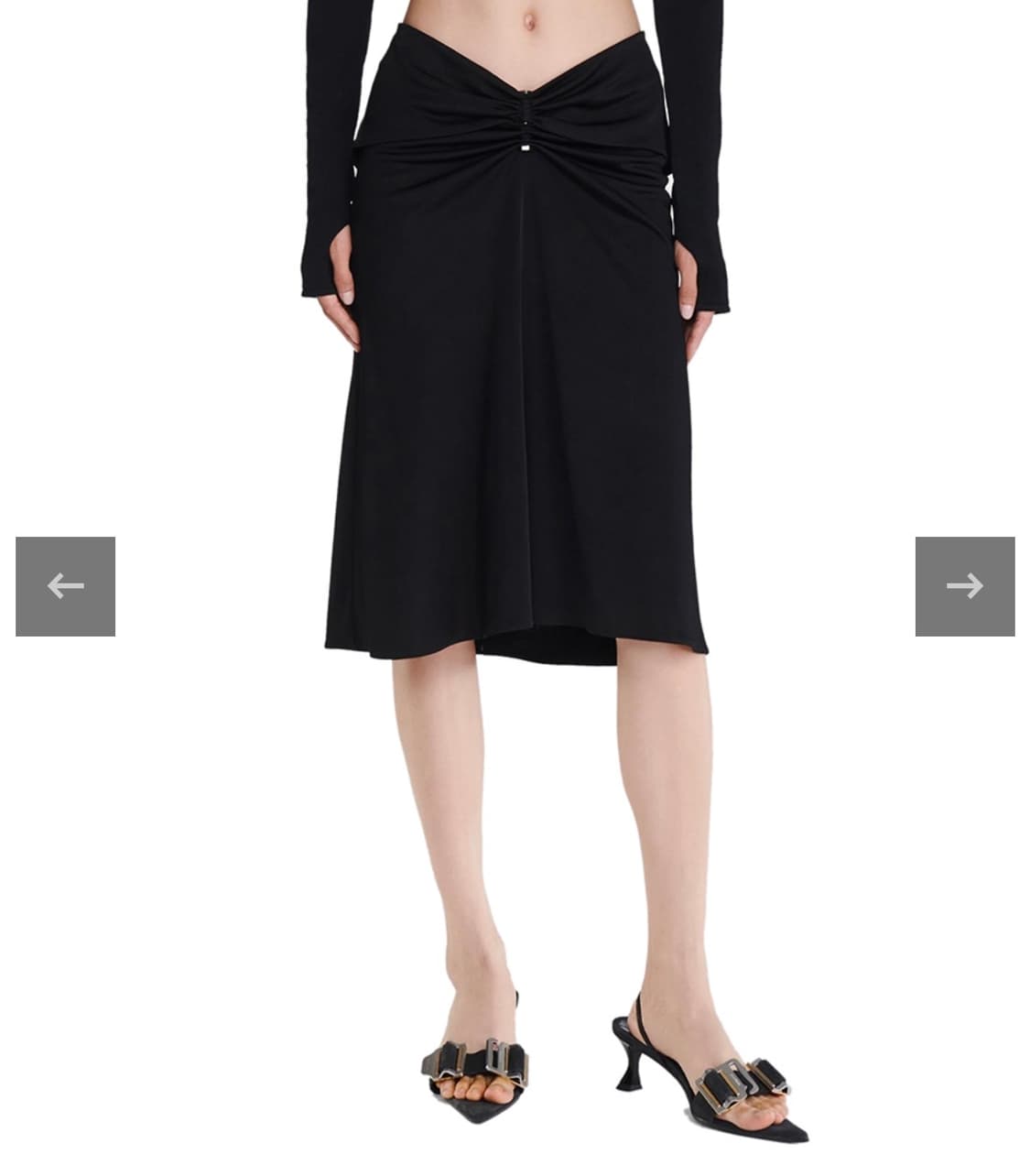 디온 리 dion lee GATHERED BOLT SKIRT BLACK 상품이미지2
