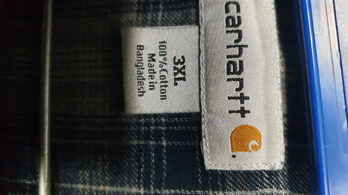 칼하트 네이비 워크셔츠 3XL 상품이미지3