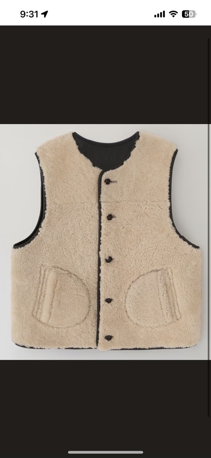 낫띵리튼 Reversible Lambish Vest 상품이미지1