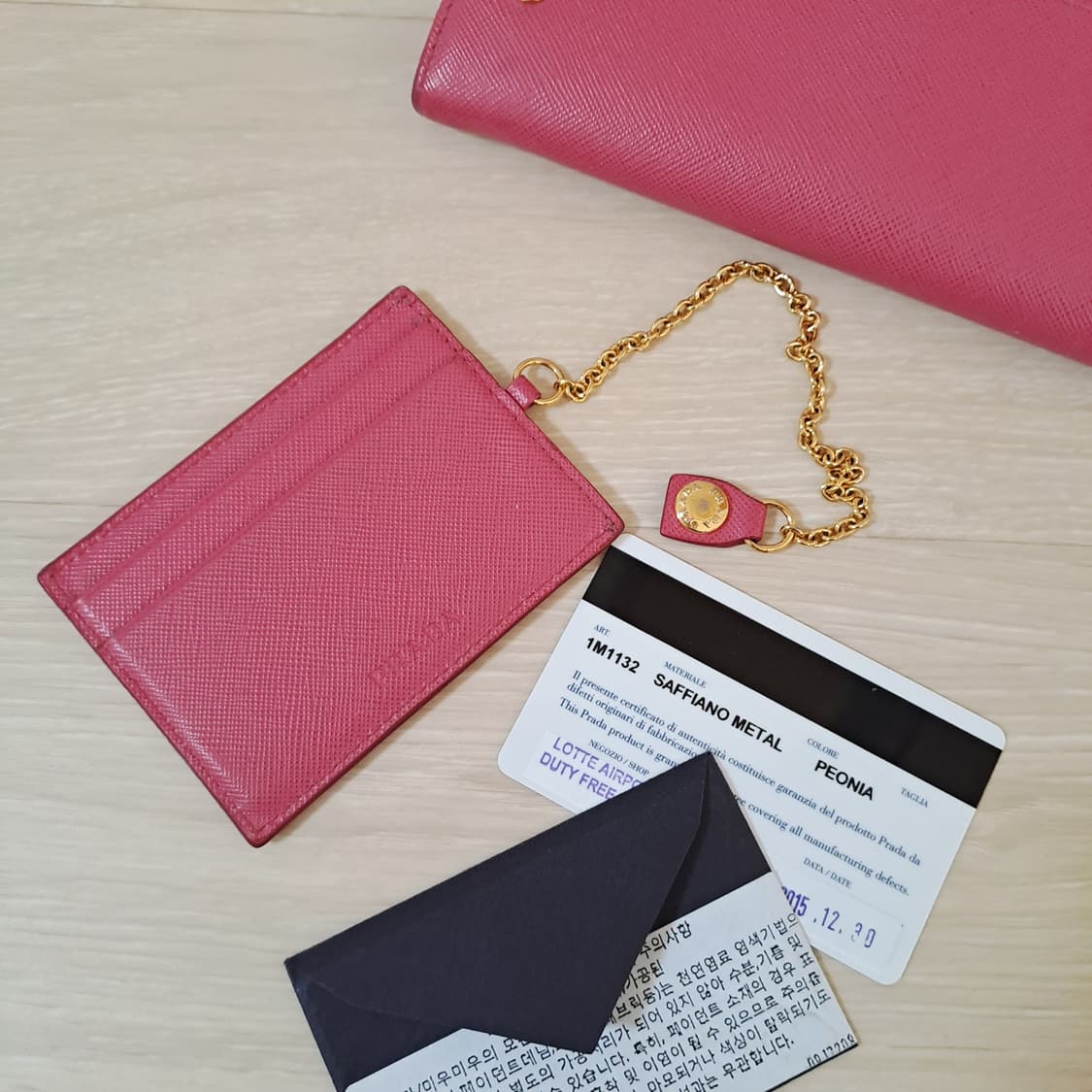 [100%/정품] 프라다 사피아노 레더 장지갑 핑크, 프라다지갑 상품이미지6