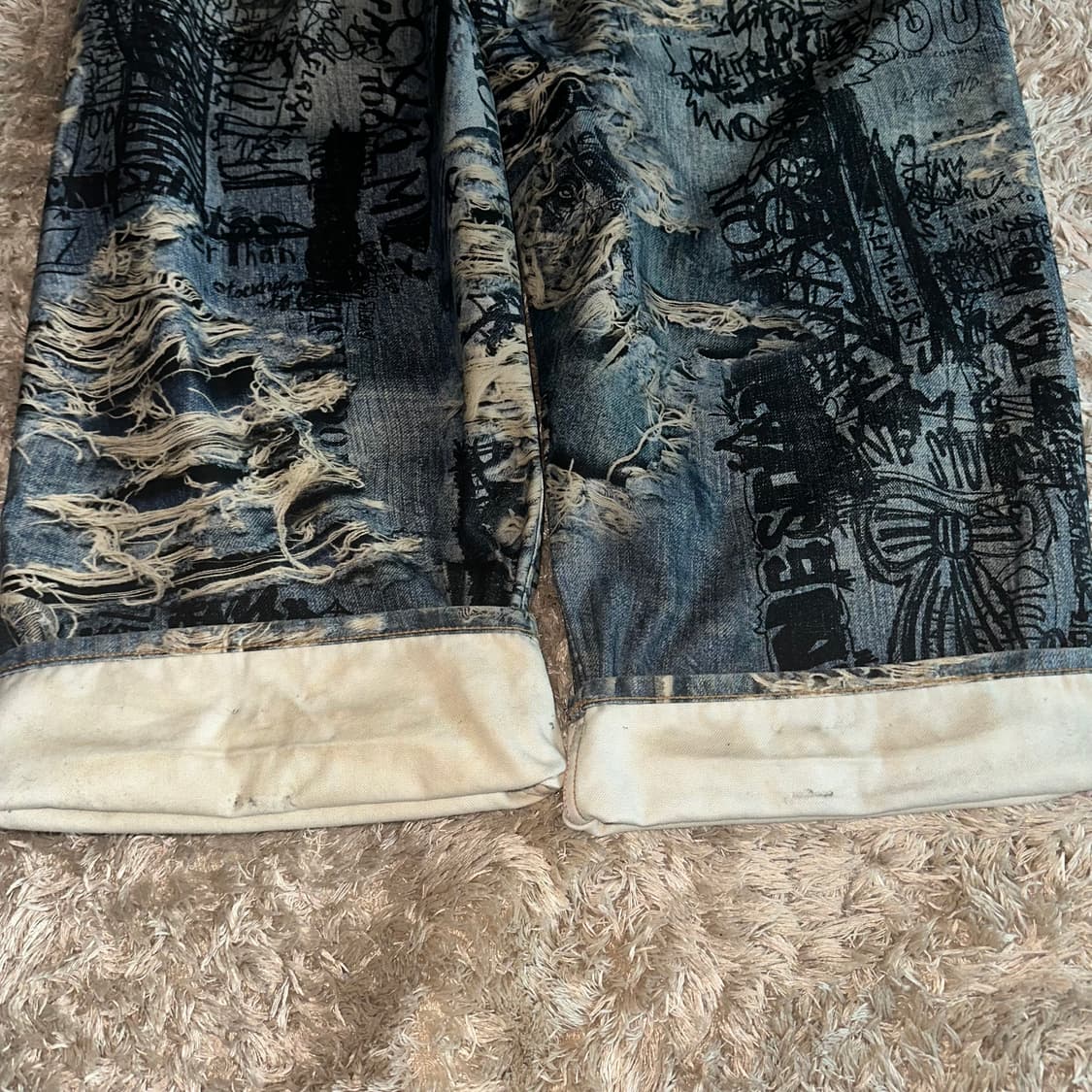 아크네 블루 슈퍼 배기 핏 데님 46 상품이미지2