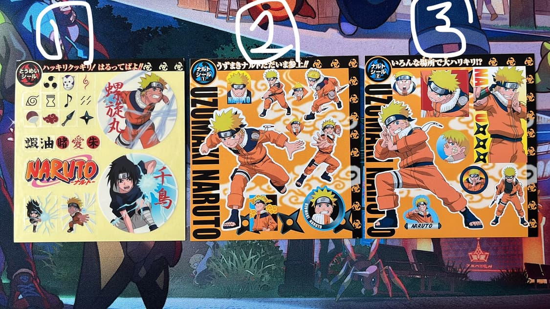장당1000) 빈티지 나루토 스티커 낱장 상품이미지1