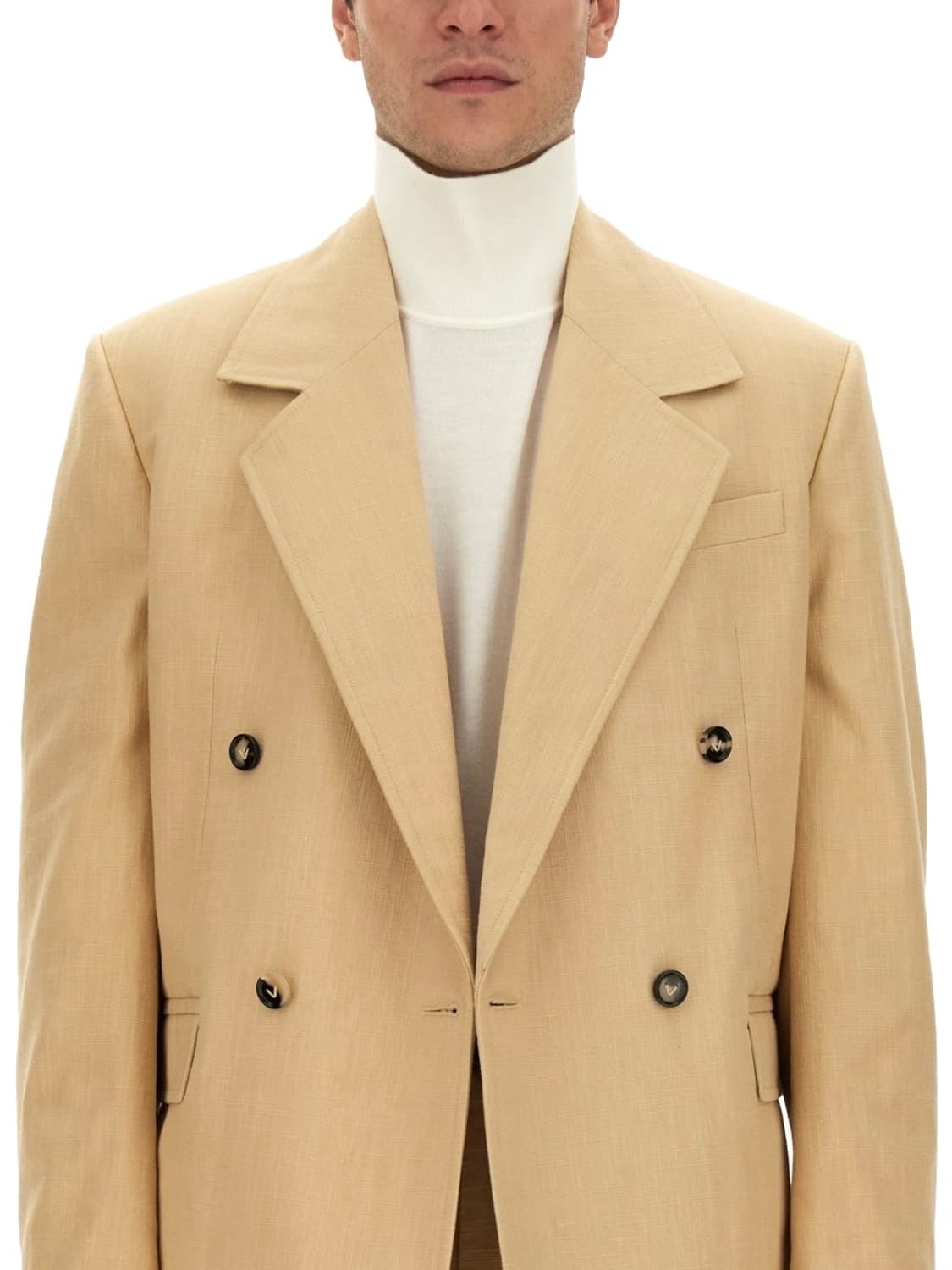 보테가 베네타 하이넥 라이트웨이트 클래식 울 스웨터 니트 화이트 M사이즈 상품이미지3