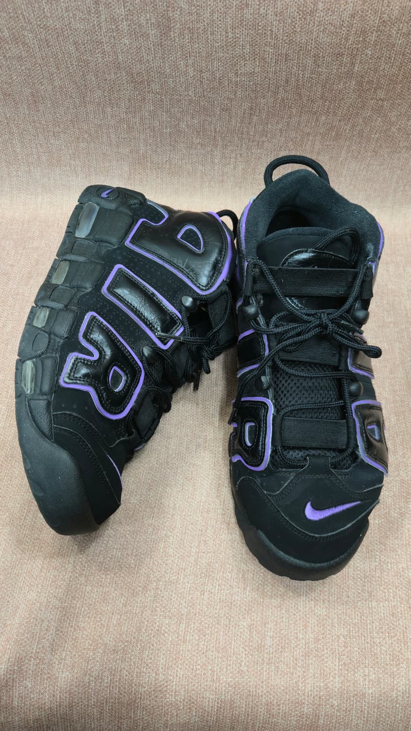 나이키 280mm-  에어 모어 업템포 블랙 퍼플 상품이미지1