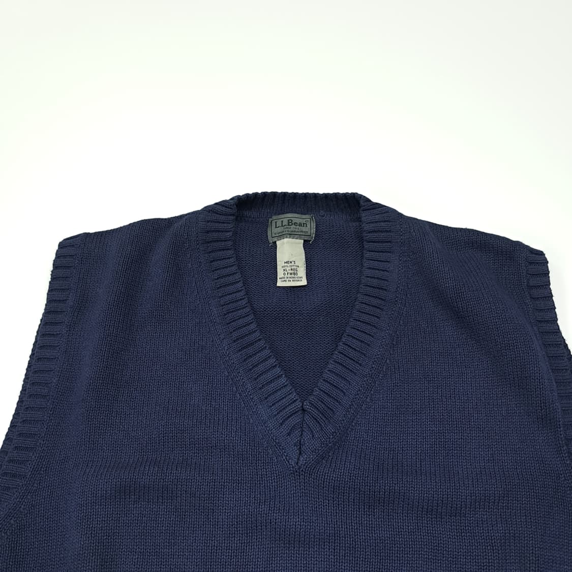 CL380 L 엘엘빈 90s 홍콩판  브이넥 네이비 니트 베스트 상품이미지2