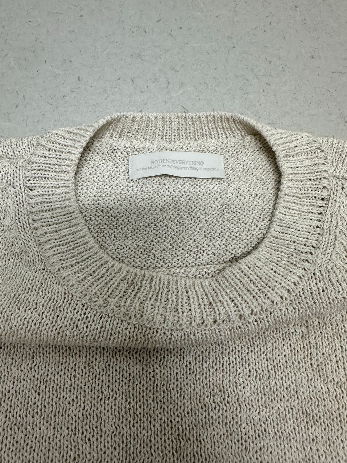 낫띵에브리띵 OVERSIZED LINEN SWEATER IN IVORY  상품이미지6