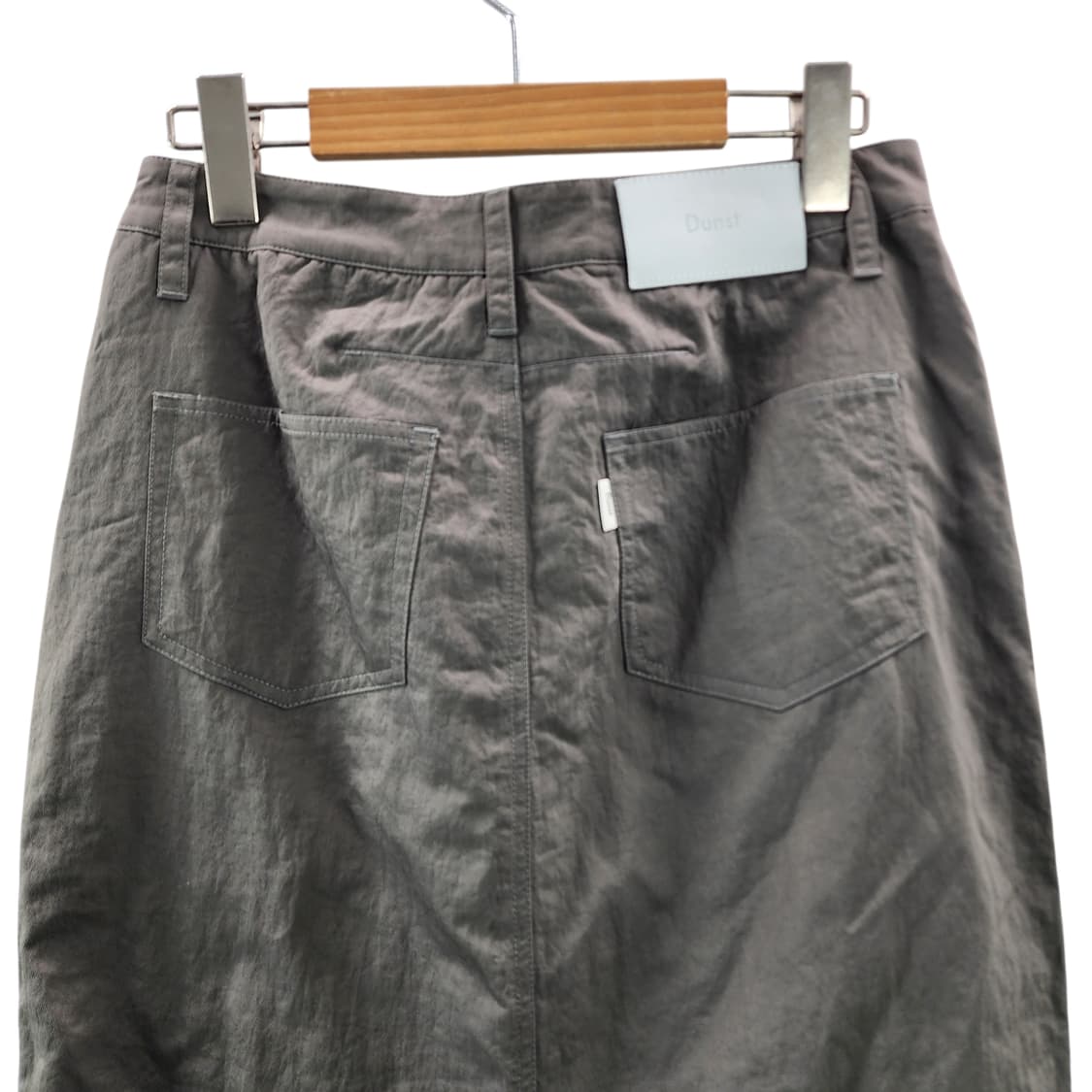 [M] Dunst 던스트 슬릿 패디드 펜슬 롱스커트 올리브 상품이미지5