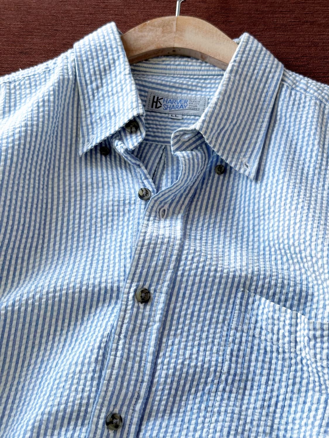 Natural sucker fabric H/S shirt 상품이미지2