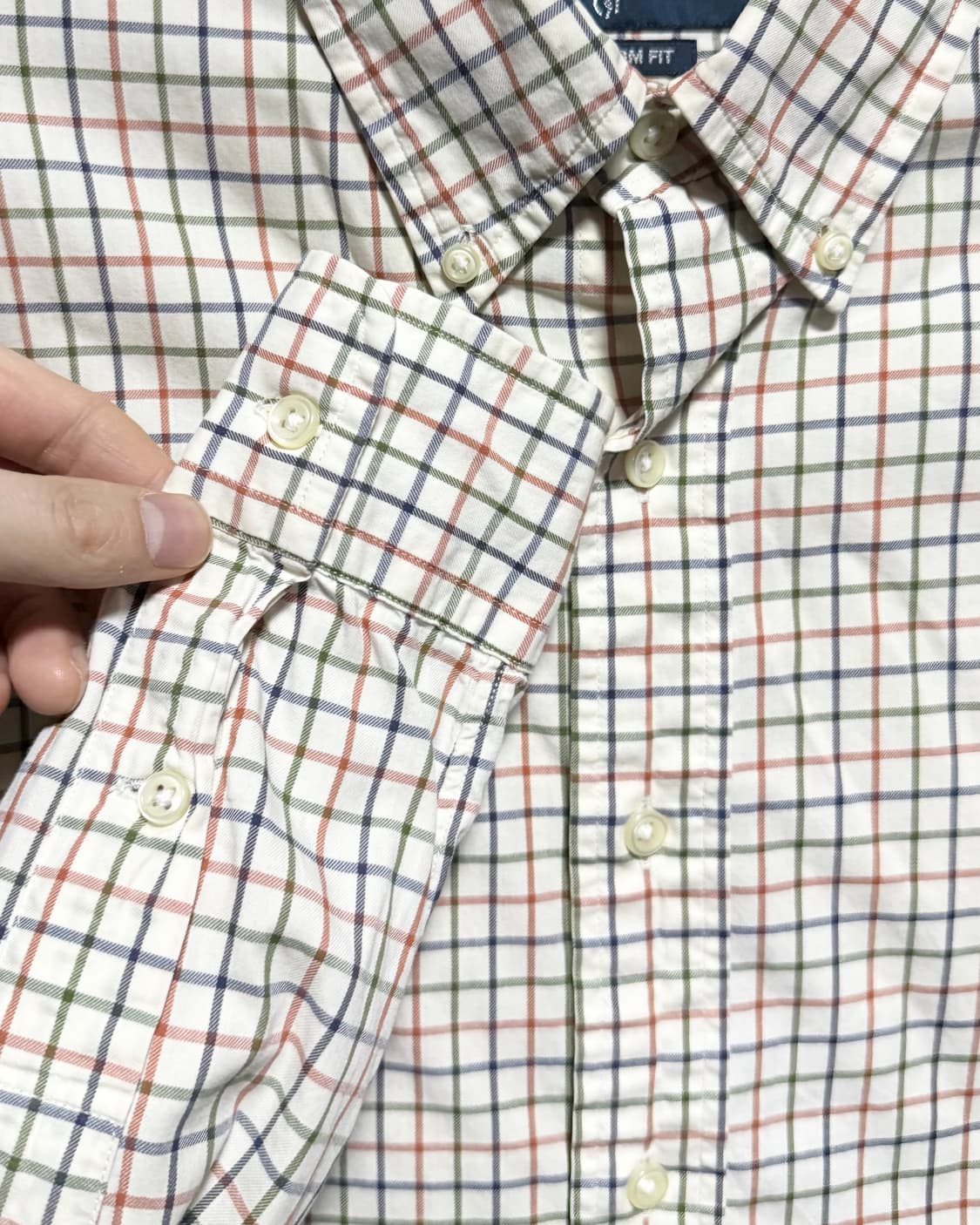 폴로 랄프포렌 아이보리 바둑판 체크 셔츠 M 95 커스텀핏 3컬러 클래식 상품이미지4