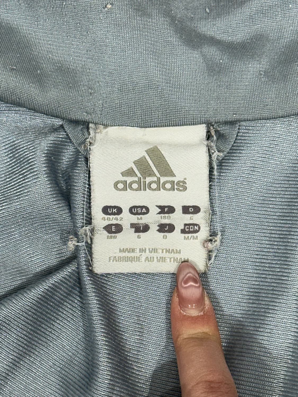 00s 아디다스 블루 블랙 오버핏 화이트 삼선 올드스쿨 트랙탑 져지 L 상품이미지7