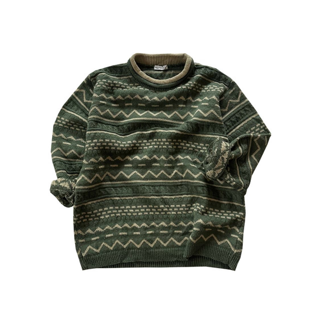 🍃 Matcha Latte Neck Roll Knit 상품이미지2