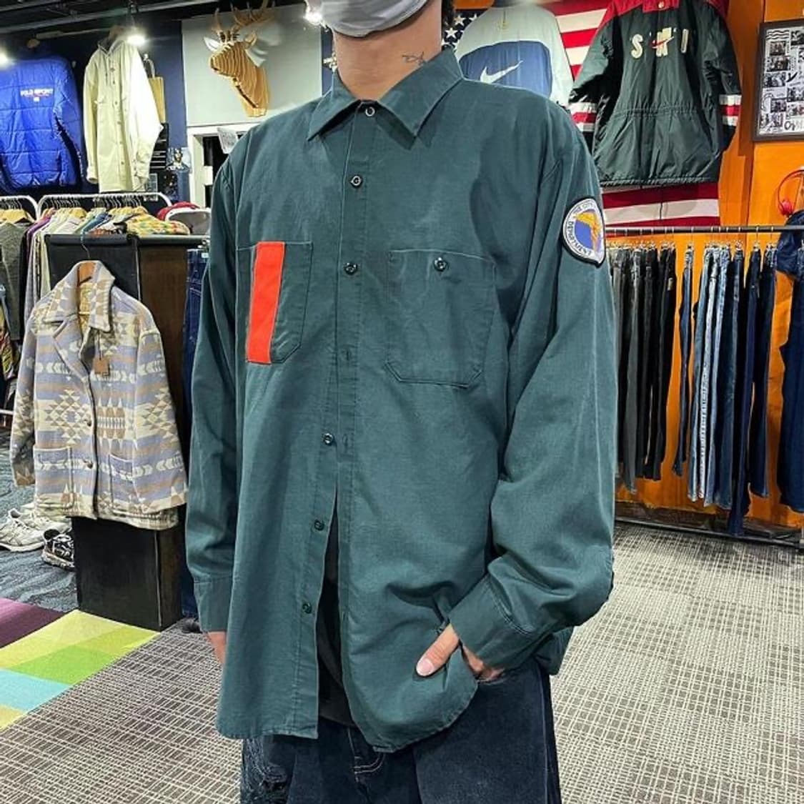 Antler 새니테이션 워크 셔츠 (XL-2XL) 상품이미지1