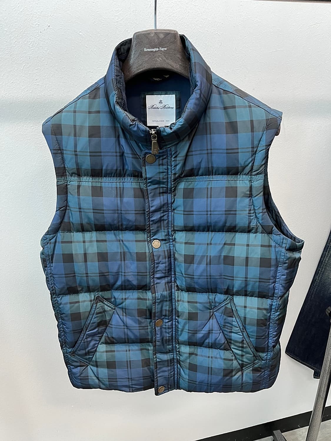 105) 브룩스브라더스 블랙와치 패딩조끼  상품이미지3