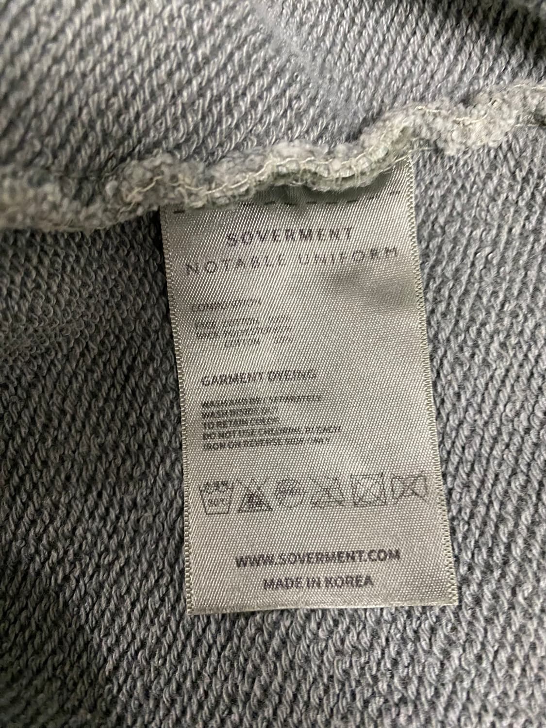 soverment 소버먼트 피그먼트 후드 카키(size L) 상품이미지5