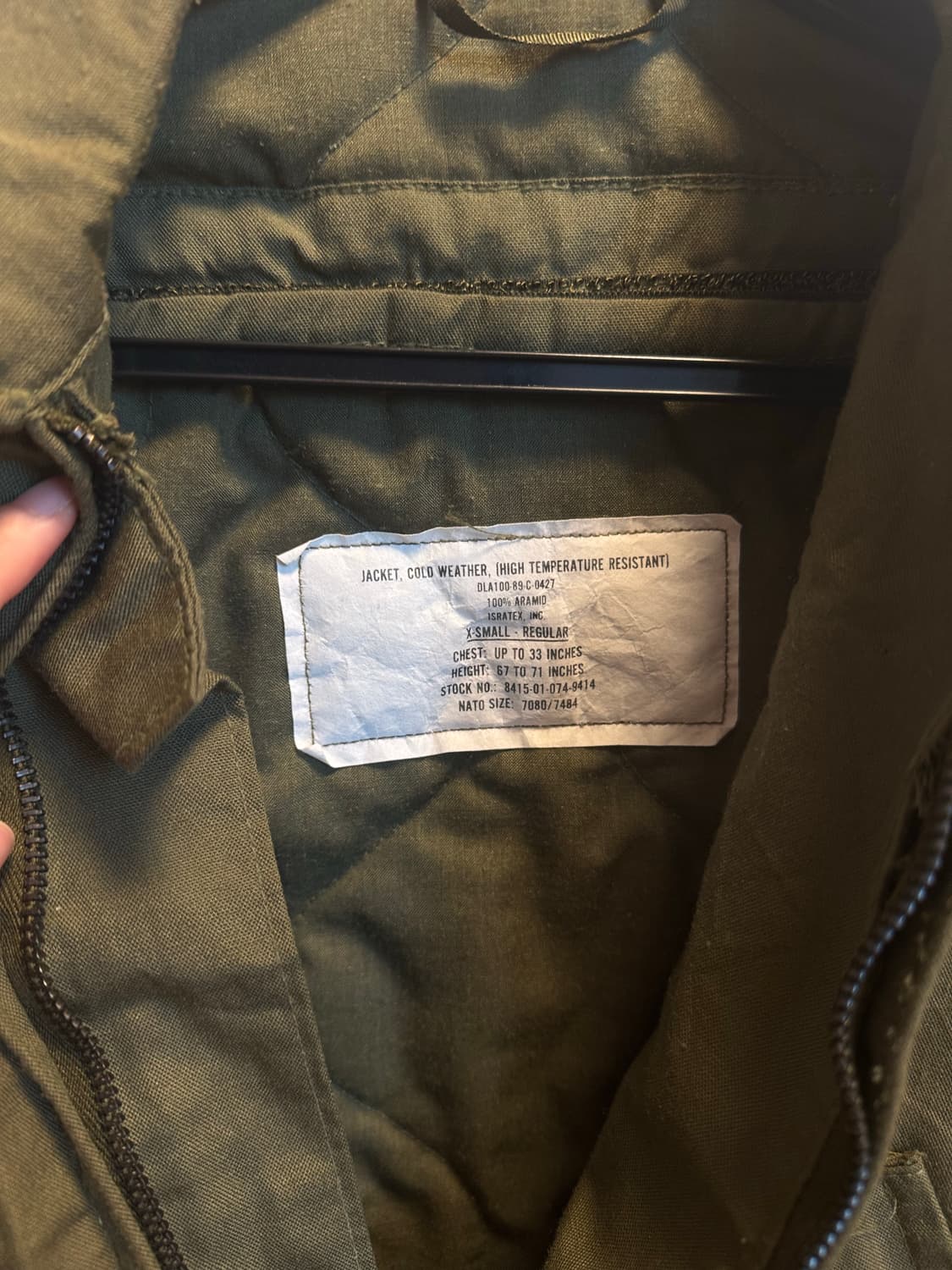 [XS-R] 오리지널 미군 cvc 탱커자켓 상품이미지3