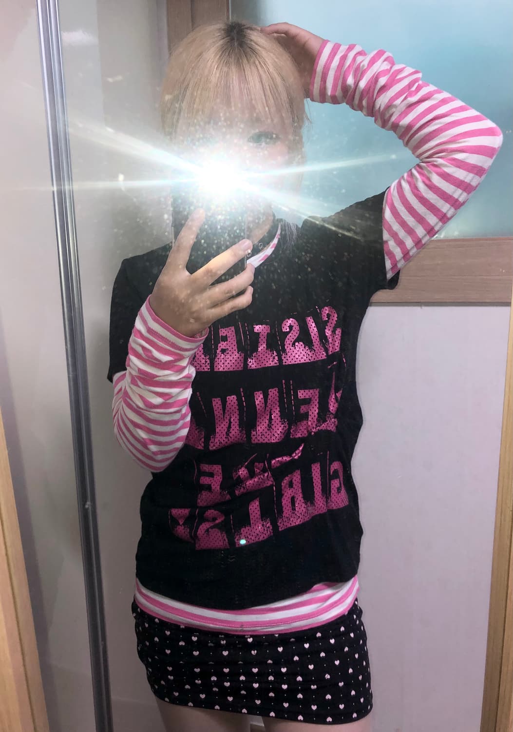 빈티지 구제 레터링 프린팅 셔링 반팔 티셔츠 로리타 상품이미지2