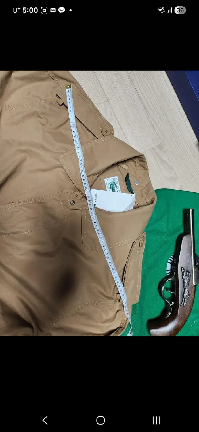 (새상품)라코스테 견장 트렌치코트 후드 탈착 상품이미지7