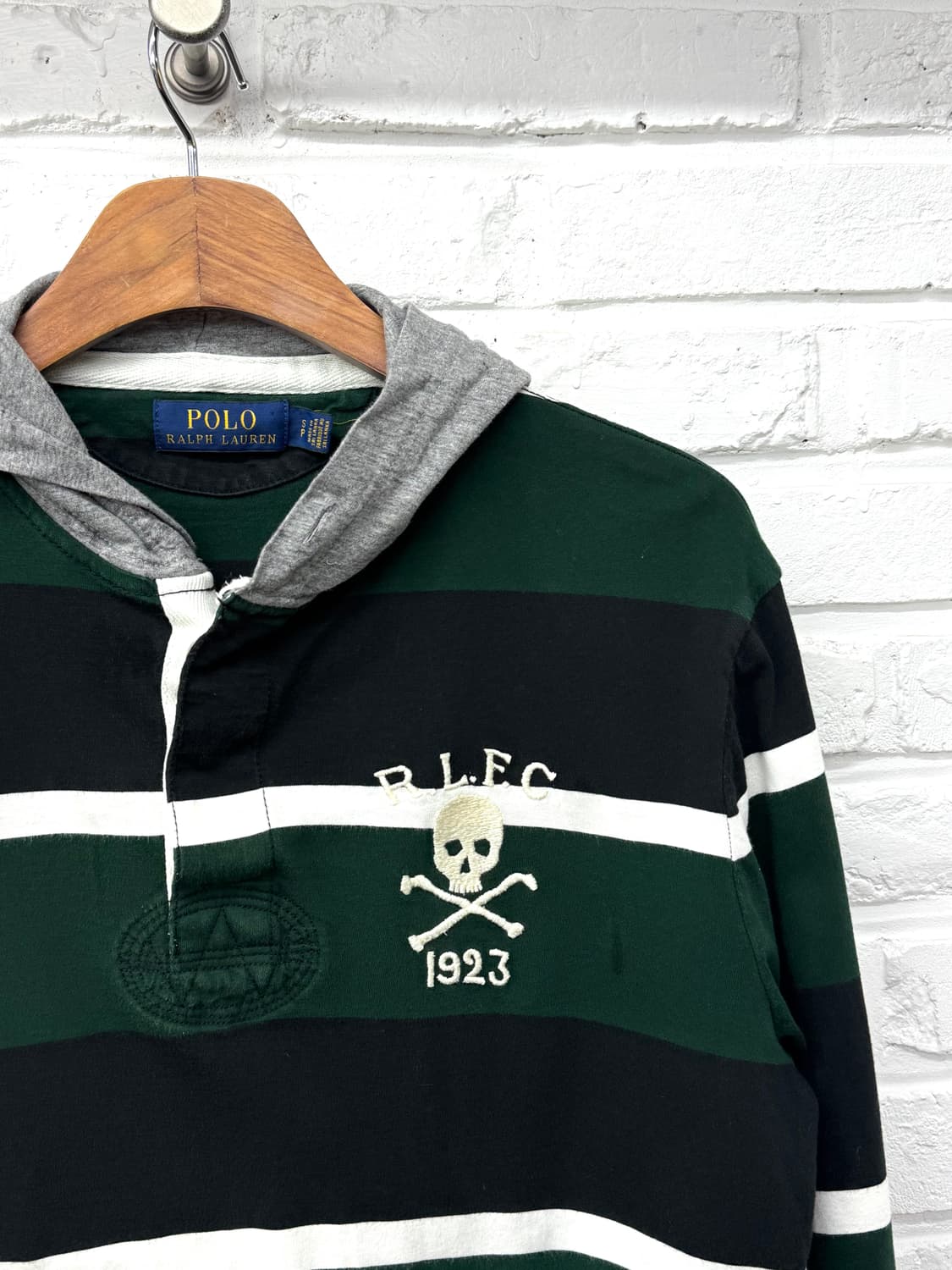 폴로 그린 해골 럭비후드티셔츠  상품이미지2