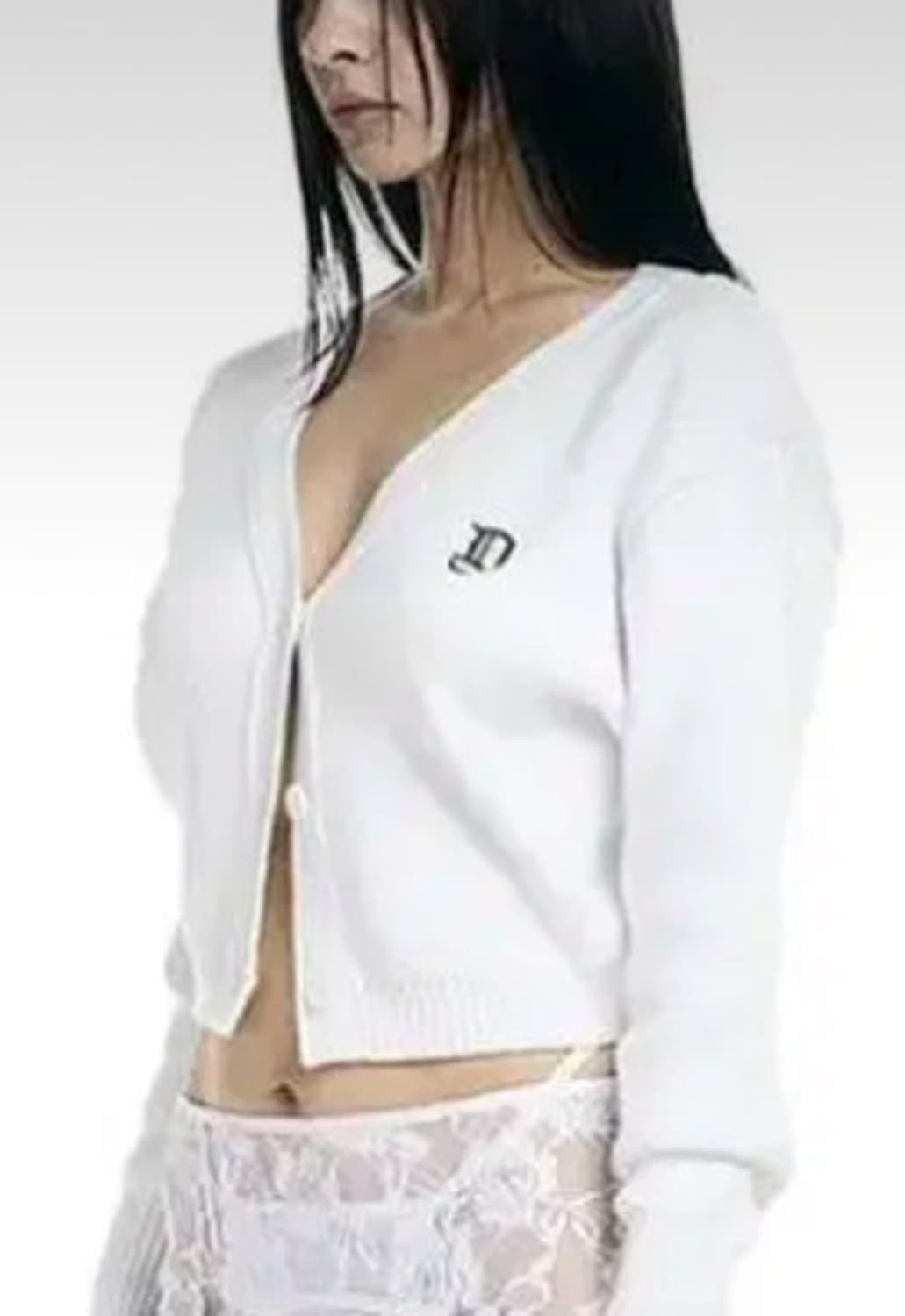 새상품 12.8>5.5) 오도어 본 가디건 화이트 상품이미지4