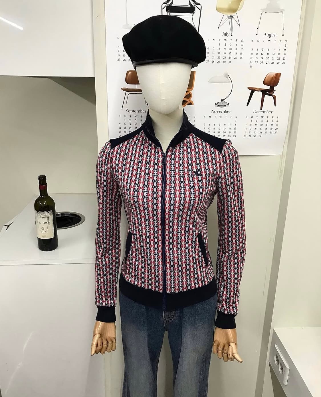 버버리 로고 아가일 집업 자켓 상품이미지6