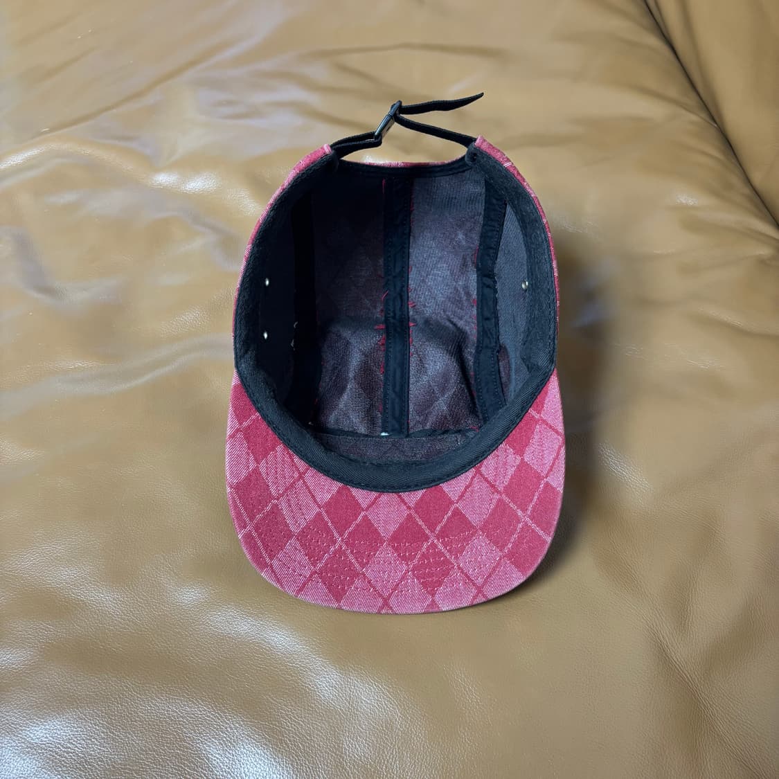 Supreme 슈프림 아가일 레드 캠프캡 모자 (Argyle red) 상품이미지6